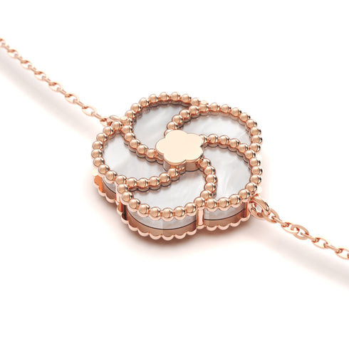 18K rose gold Bloomy diamond and mother of pearl bracelet